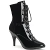 Noir Verni 10 cm DREAM-1020 grande taille bottines femmes