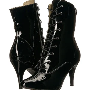 Noir Verni 10 cm DREAM-1020 grande taille bottines femmes