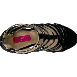 Noir Verni 10 cm DREAM-438 grande taille bottines femmes