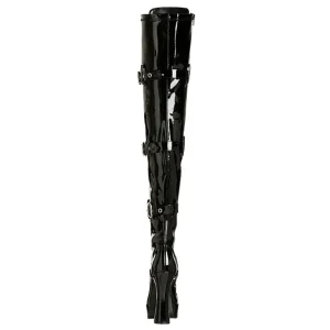 Noir Verni 13 cm ELECTRA-3028 Bottes Cuissardes Talons Hauts