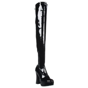 Noir Verni 13 cm ELECTRA-3000Z bottes cuissardes hommes