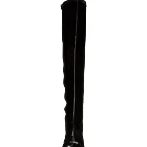 Noir Verni 8 cm GOGO-3000 bottes cuissardes hommes