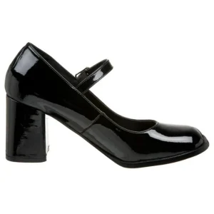 Noir Verni 8 cm GOGO-50 Escarpins Talons Hauts Hommes