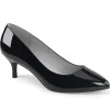 Noir Verni 6,5 cm KITTEN-01 grande taille escarpins femmes