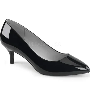 Noir Verni 6,5 cm KITTEN-01 grande taille escarpins femmes