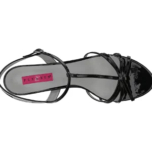 Noir Verni 6 cm KITTEN-06 grande taille sandales femmes