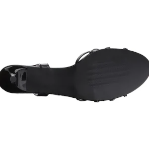 Noir Verni 6 cm KITTEN-06 grande taille sandales femmes