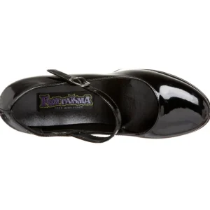 Noir Verni 11 cm MARYJANE-50 Mary Jane Escarpins Haut Talon