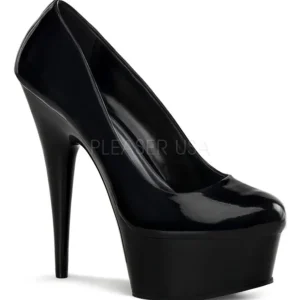Noir Verni 15 cm Pleaser DELIGHT-685 Escarpins Haut Talon