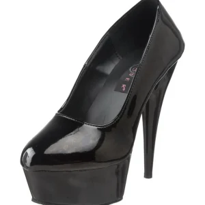 Noir Verni 15 cm Pleaser DELIGHT-685 Escarpins Haut Talon
