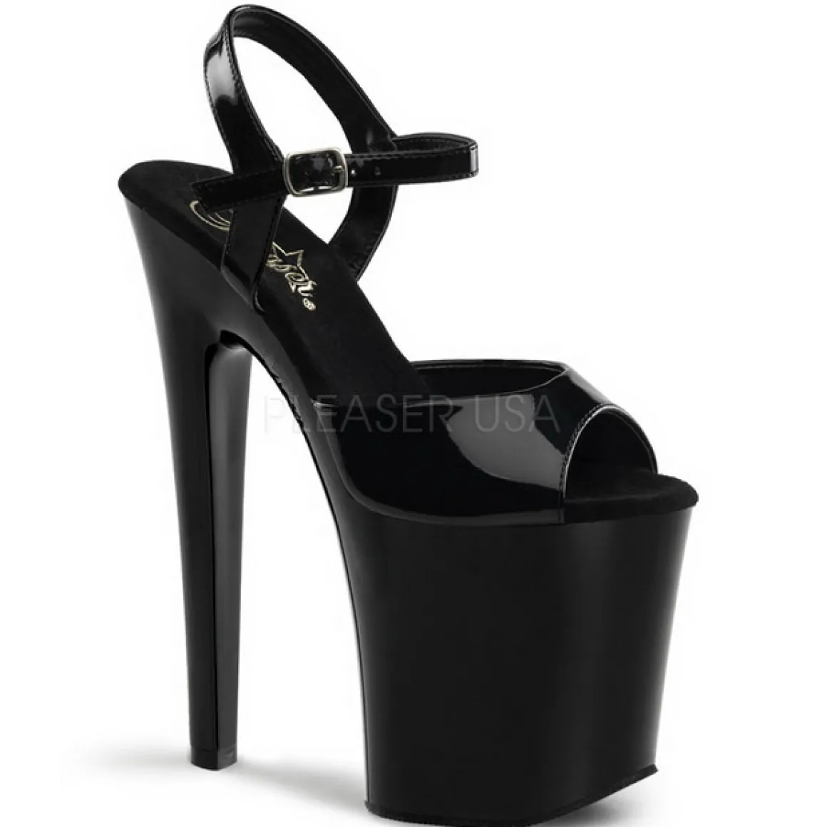 noir_verni__cm_pleaser_xt_0.webp Noir Verni 20 cm Pleaser XTREME-809 Talons Aiguilles Plateforme