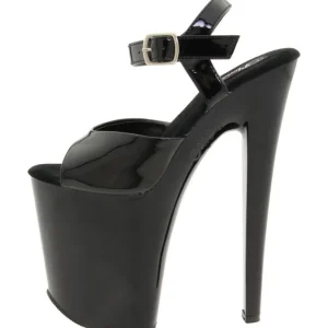 Noir Verni 20 cm Pleaser XTREME-809 Talons Aiguilles Plateforme