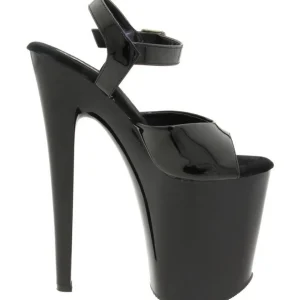 Noir Verni 20 cm Pleaser XTREME-809 Talons Aiguilles Plateforme