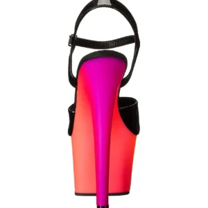 Noir Verni 18 cm RAINBOW-309UV Plateforme Neon Sandales Femmes