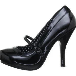 Noir Verni 12 cm retro vintage CUTIEPIE-02 escarpins mary jane plateforme cachée