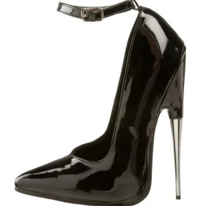 Noir Verni 15 cm SCREAM-12 Chaussures Stilettos Escarpins Femmes