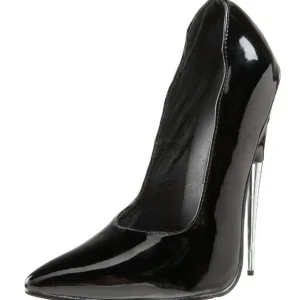 Noir Verni 15 cm SCREAM-01 Chaussures Stilettos Escarpins Femmes