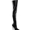 Noir Verni 13 cm SEDUCE-3010 bottes cuissardes hommes