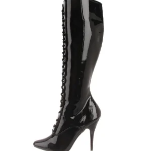 Noir Verni 13 cm SEDUCE-2020 Bottes à Lacets Femmes