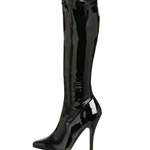 Noir Verni 13 cm SEDUCE-2000 Bottes Femmes pour Hommes