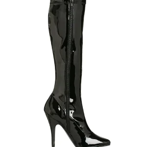 Noir Verni 13 cm SEDUCE-2000 Bottes Femmes pour Hommes
