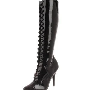 Noir Verni 13 cm SEDUCE-2020 Bottes à Lacets Femmes