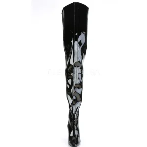 Noir Verni 13 cm SEDUCE-4010 bottes cuissardes hommes