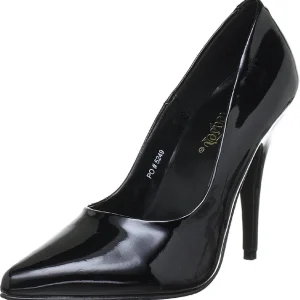 Noir Verni 13 cm SEDUCE-420 escarpins à bout pointu