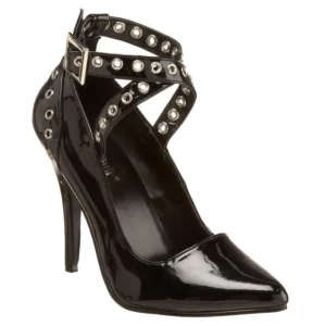 Noir Verni 13 cm SEDUCE-443 escarpins à talons hauts