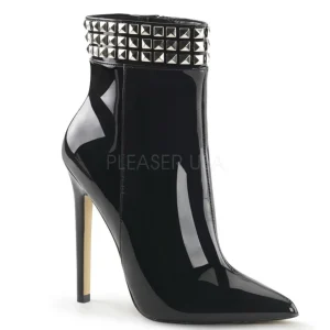 Noir Verni 13 cm SEXY-1006 Bottines Talons Hauts Femmes