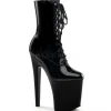 Noir Verni 18 cm XTREME-1020 bottines a plateforme pour femmes