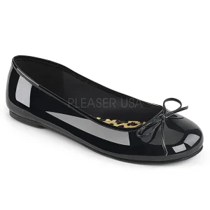 Noir Verni ANNA-01 grande taille chaussures ballerines