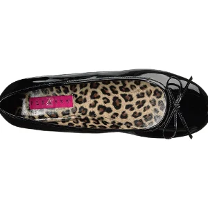 Noir Verni ANNA-01 grande taille chaussures ballerines