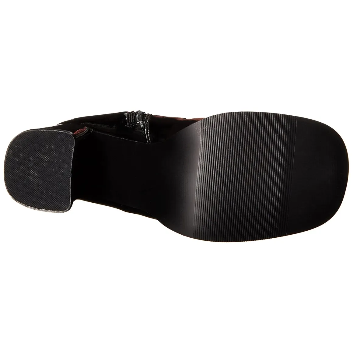 noires_bottes_cuissardes__7.webp Noires bottes cuissardes vinyle - années 70 en - hippie disco gogo botte cuissarde à talon carré 7,5 cm