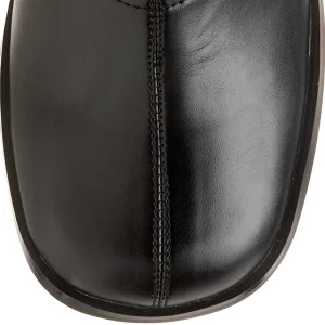 Noires bottes hautes vinyle - années 70 en - hippie disco gogo botte haute à talon carré 7,5 cm