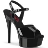Noires sandales plateforme 15 cm EXCITE-609 sandales talons hauts pleaser