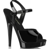 Noires sandales plateforme 15 cm SULTRY-609 sandales talons hauts fabulicious