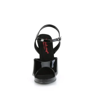 Noires sandales plateforme 12,5 cm GLORY-509 sandales talons hauts fabulicious