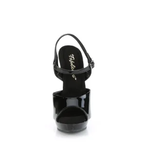 Noires sandales plateforme 15 cm SULTRY-609 sandales talons hauts fabulicious