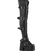 Noirs 13 cm CAMEL-305 femme overknee botte plateforme épais talon chunky