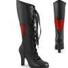 Noirs 9,5 cm GLAM-243 DemoniaCult bottes à lacets femme talon