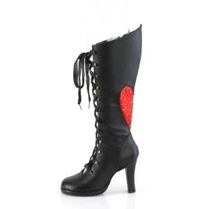 Noirs 9,5 cm GLAM-243 DemoniaCult bottes à lacets femme talon