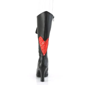 Noirs 9,5 cm GLAM-243 DemoniaCult bottes à lacets femme talon