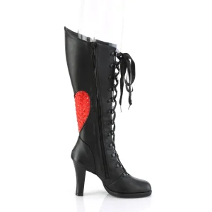 Noirs 9,5 cm GLAM-243 DemoniaCult bottes à lacets femme talon