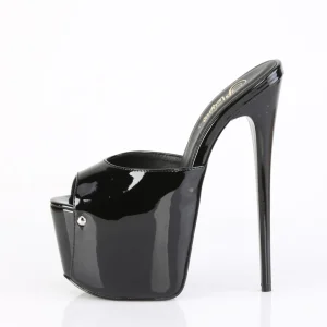 Noirs 18 cm JUBILANT-01 mules plateforme talon haut femme