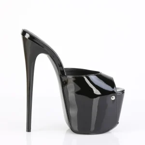 Noirs 18 cm JUBILANT-01 mules plateforme talon haut femme