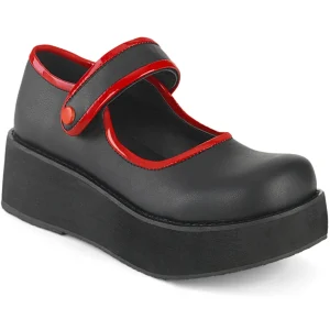 Noirs 6 cm SPRITE-01 emo chaussures mary jane à boucles