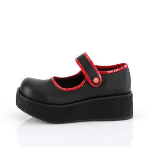 Noirs 6 cm SPRITE-01 emo chaussures mary jane à boucles