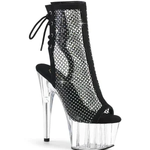 Noirs pierre strass 18 cm ADORE-1018RM bottines talons hauts pleaser
