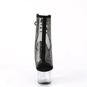 Noirs pierre strass 18 cm ADORE-1018RM bottines talons hauts pleaser